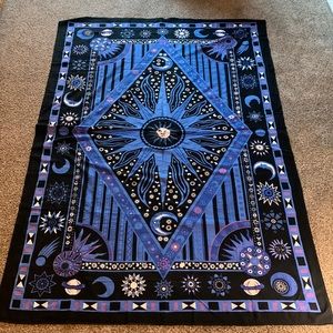 Bohemian Blue Tapestry ( 55 Inch Width x 80 Inch Length)